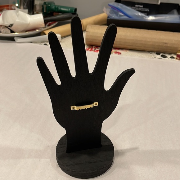 Wooden hand stand jewelry display stand, black in color - Picture 2 of 3